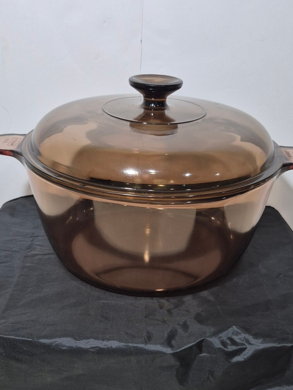 Corning Ware Visions Amber Glass Cookware 4.5L Dutch Oven Stock Pot with Lid